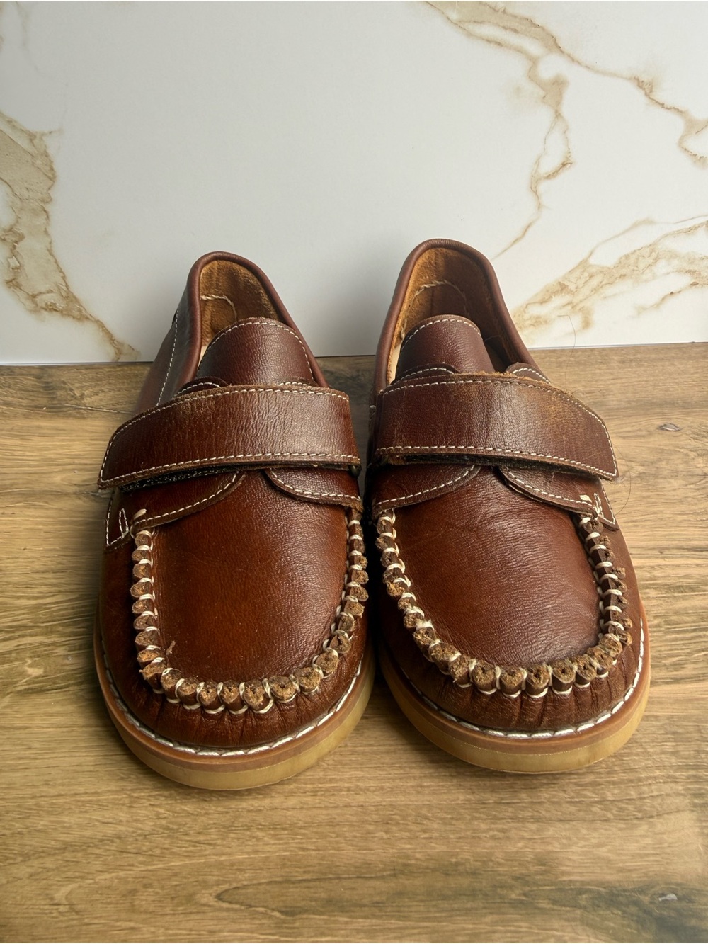 Elephantito Little Boys leather penny loafers